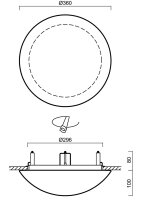 Polovestavné svítidlo AURA V10 13W IP44 4K NZ3h SKLO OPAL bílá OSMONT AUR61604