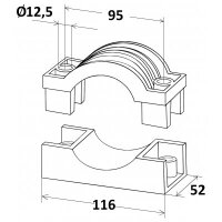 Kabelová příchytka FORMZEUG KHF 50-76 pro kabel 50-76mm