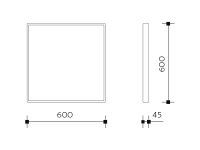 KOVOVÝ RÁM 600x600 pro přisazenou montáž vestavných LED panelů PANLUX PN22900011