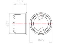 Krabice CEE bezhalogen, prachuvzdorná hl. 50mm, do dutých stěn KAISER 9075-78