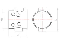 Krabice spojovací ECON15 vzduchotěsná, hl. 66mm, pod omítku KAISER 1556-21