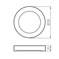 LED Svítidlo ERGA 17W CCT-B KANLUX 24607