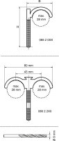 Hmoždinový hák jednoduchý 80mm WALRAVEN 0852080