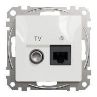 Sedna D/E Datová zásuvka RJ45 kat6 UTP+TV individuální Bílá SCHNEIDER SDD111469T