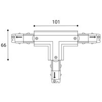 ECO TRACK RIGHT 1 T-CONNECTOR, B DALI LED2 7361303