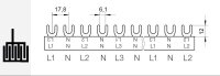 G-L1+N-L2+N-L3+N-1000/16 P sběrná lišta fázová