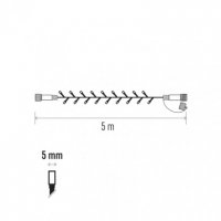 Spojovací Klasik LED vánoční řetěz, 5m, studená bílá
