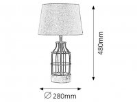 Rabalux 4385 Svítidlo Ava šedá/ černá