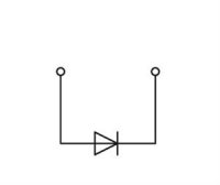 Svorka pro moduly 2 vodiče s diodou 1N4007 šedá 4mm2 Wago 281-915/281-410