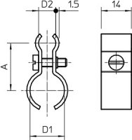 OBO 1020 11-16 G Příchytka napínacího drátu pro lano 4-9mm 11-16mm Ocel