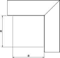 OBO LKM F60060FS Plochý roh s vrchním dílem 60x60mm Ocel pásově zinkováno