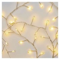 LED vánoční řetěz nano - ježek, 2,4m, teplá bílá, časovač