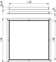 OBO RK V2 10 Rámová kazeta slepá 282x282x10 Nerez ocel materiál 1.4307 A2 1.4301