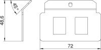 OBO MTM 2A Deska nosníku s 2 x děr. obr. typ A Nerez ocel