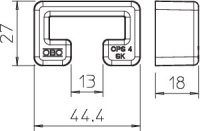 OBO MS4022 SK Ochranný kryt 45x18mm oranžová Polyetylén PE