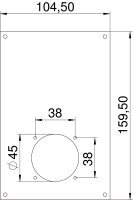 OBO VHF-P12 Krycí deska pro 1x zásuvku ASD 166x105mm řepkově žlutá