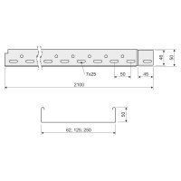 Kabelový žlab 50x250x0,70 sendzimir (Mars) KOPOS NKZI 50X250X0.70_S