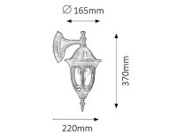Milano E27 1x 60W IP43 antická zlatá RABALUX 8371