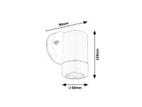 Medina GU10 1X 10W IP44 matná černá RABALUX 8832