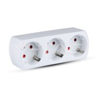 3 Outlet Power Adapter With Earth Contac