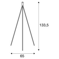 Stojací lampa FENDA E27, chrom, bez stínítka SLV 155492