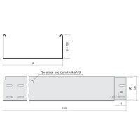 Kabelový žlab 100x125x0,70 sendzimir, neděrovaný KOPOS NKZIN 100X125X0.70_S
