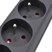 3z prodlužovací přívod, 2m, 3 x 1mm2, černý SOLIGHT PP08