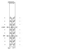 Znásobení potenciálu 8x 24 V /8x 0 V WAGO 750-1607