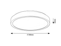 SAMIRA LED 36W IP44 černá 4000K 2900lm RABALUX 71253
