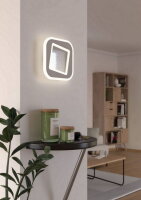 Nástěnné svítidlo MACCHIONI LED 200X200 bílá/třpyt 12W IP20 EGLO 901233