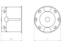 Krabice proti RTG záření do stěny s olovem, do dutých stěn KAISER 9074-03