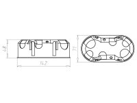 Krabice dvoudílná přístrojová vzduchotěsná O-Range ECON 64/2 KAISER 9252-22