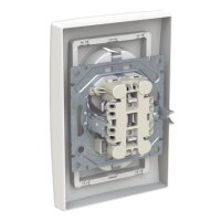 Dvojzásuvka ABB ZONI s clonkami, bezšroub., matná bílá 5522T-C03458 240