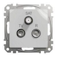 Sedna D/E TV-R-SAT zásuvka průběžná 10dB Aluminium SCHNEIDER SDD113488