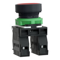 Schneider XB5AA45 Ovládač stiskací lícující, 1 Z + 1 V, rudý