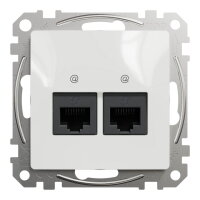 Sedna D/E Datová zásuvka 2xRJ45 kat. 6 UTP, Bílá SCHNEIDER SDD111462
