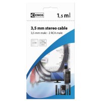 JACK kabel 3,5MM ST/M-2RCA/M 1,5M Emos SD5301