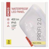LED vestavný čtvercový panel 6W 400LM IP65 WW ZV2111 Emos teplá bílá