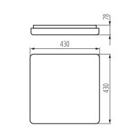 Přisazené LED svítidlo BIGGE LED 42W-WW-L 28722 Kanlux
