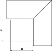 OBO LKM F60100FS Plochý roh s vrchním dílem 60x100mm Ocel pásově zinkováno