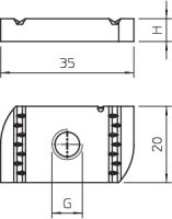 OBO MS41SN M8 A4 Kluzná matice s pružinou pro profilovou lištu M8 Nerez ocel A4