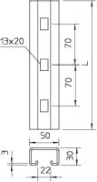 OBO 6349447 Profilová lišta MS5030RP0340FT