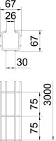 OBO CGR 50 50 FT Mřížový žlab C, 50x50x3000, Ocel, žárově zinkováno