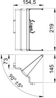 OBO GK-IH70210RW Vnitřní roh pro kanál Rapid 80 variabilní 70x210mm čistě bílá