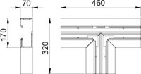 OBO GK-T70170LGR Díl T pro kanál Rapid 80 70x170mm světle šedá