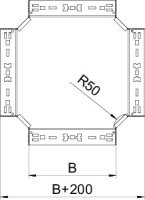 OBO RKM 630 FT Křížení, pro kabelové žlaby, 60x300, Ocel, žárově zinkováno