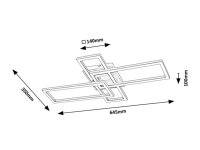 Ashton LED 24W IP20 4000K saténový nikl/dřevo RABALUX 6590