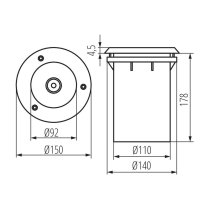 Nájezdové svítidlo XARD DL-40 07195 Kanlux