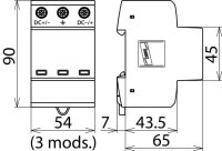 Svodič přepětí DEHNguard vícepólový pro FV aplikace do 600V DC 950531