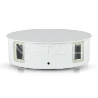 4W LED Wall Light White Body Round Natur